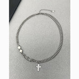 Hip-Hop Cross Necklace — Street Style Accessory