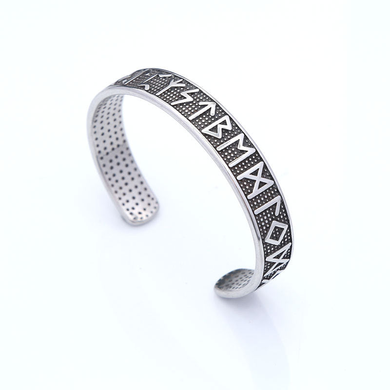 Viking Odin Rune Bracelet — Stainless Steel Cuff