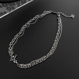 Dark Cross Titanium Necklace — Sleek Hip-Hop Style