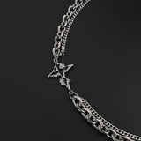 Dark Cross Titanium Necklace — Sleek Hip-Hop Style