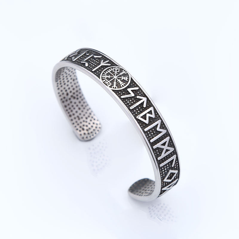 Viking Odin Rune Bracelet — Stainless Steel Cuff