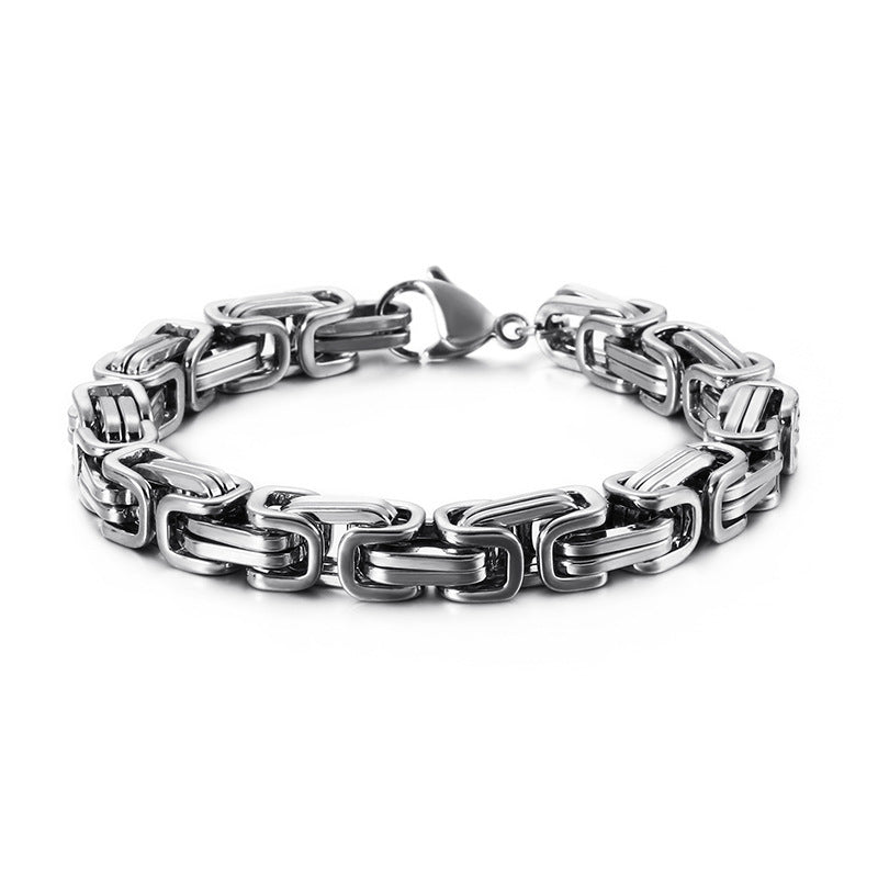 Titanium Emperor Chain Bracelet — Bold Dragon Bone Design