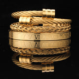 To My Man | Retro Roman Numeral Woven Bracelet