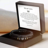 To My Son | Love You Forever Leather Bracelet