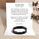 To My Son | Leather Beaded Bracelet